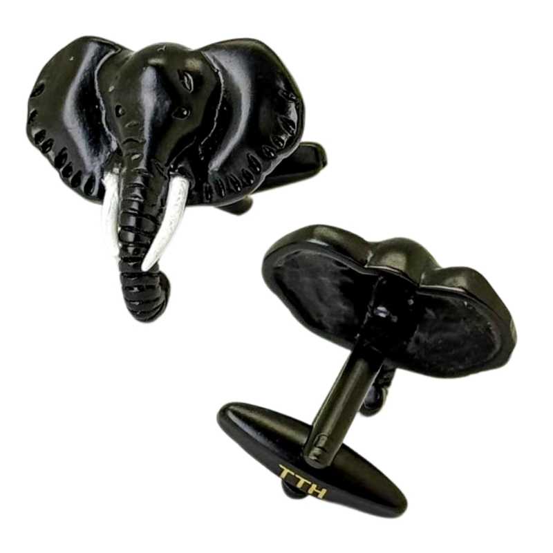 Black Quirky Brass Cufflinks for Men