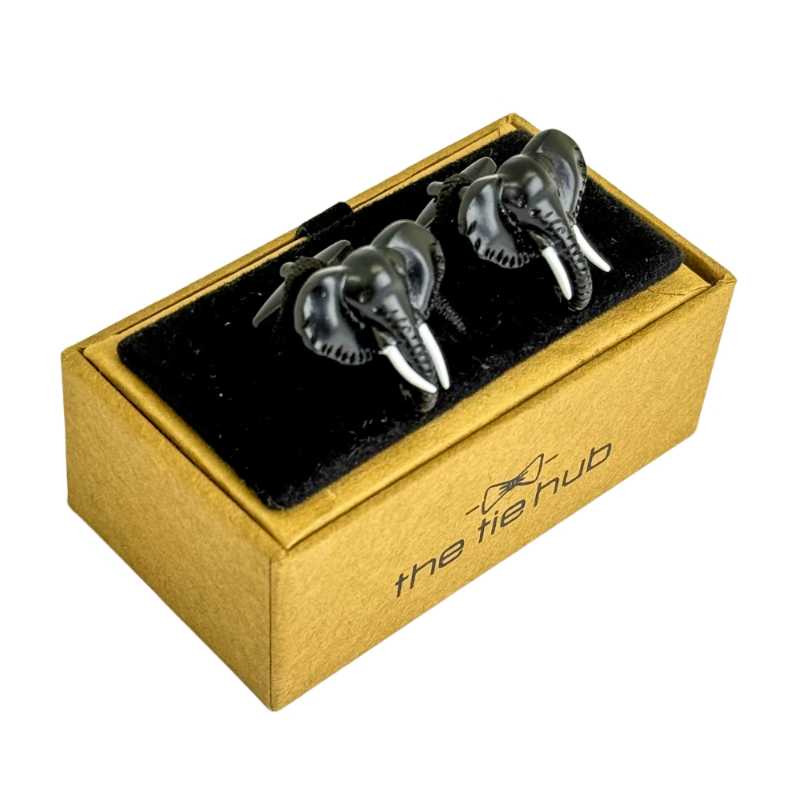 Black Quirky Brass Cufflinks for Men