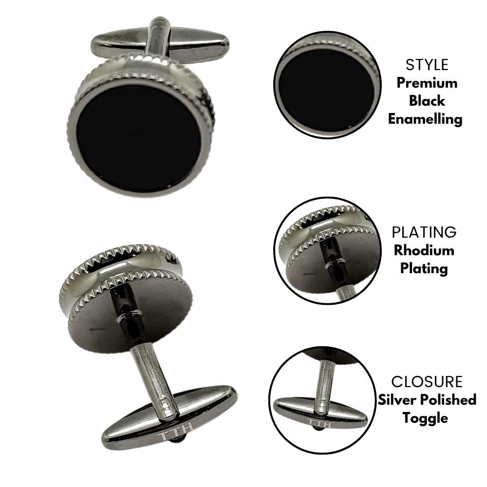 Gunmetal Formal Brass Cufflinks for Men