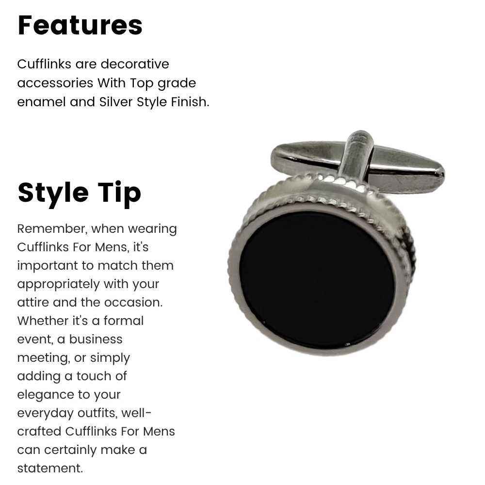 Gunmetal Formal Brass Cufflinks for Men
