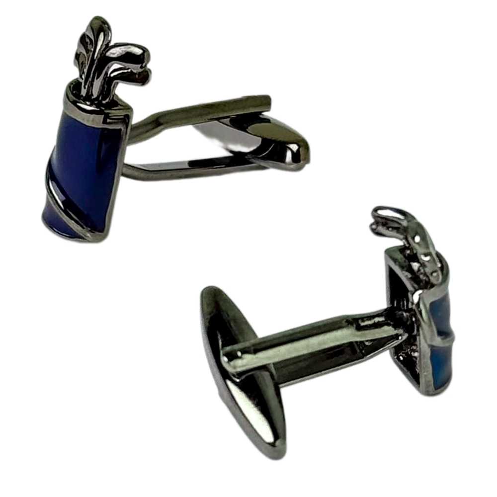 Blue Quirky Brass Cufflinks for Men