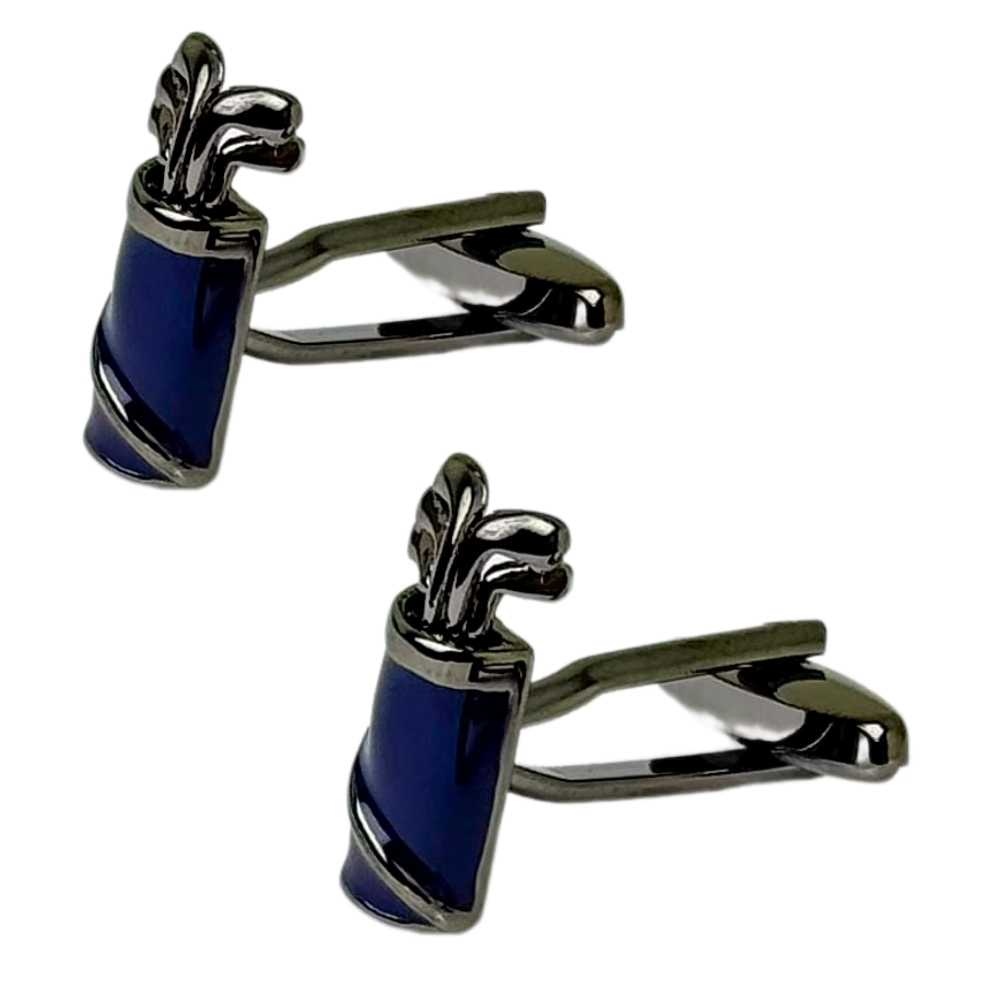 Blue Quirky Brass Cufflinks for Men