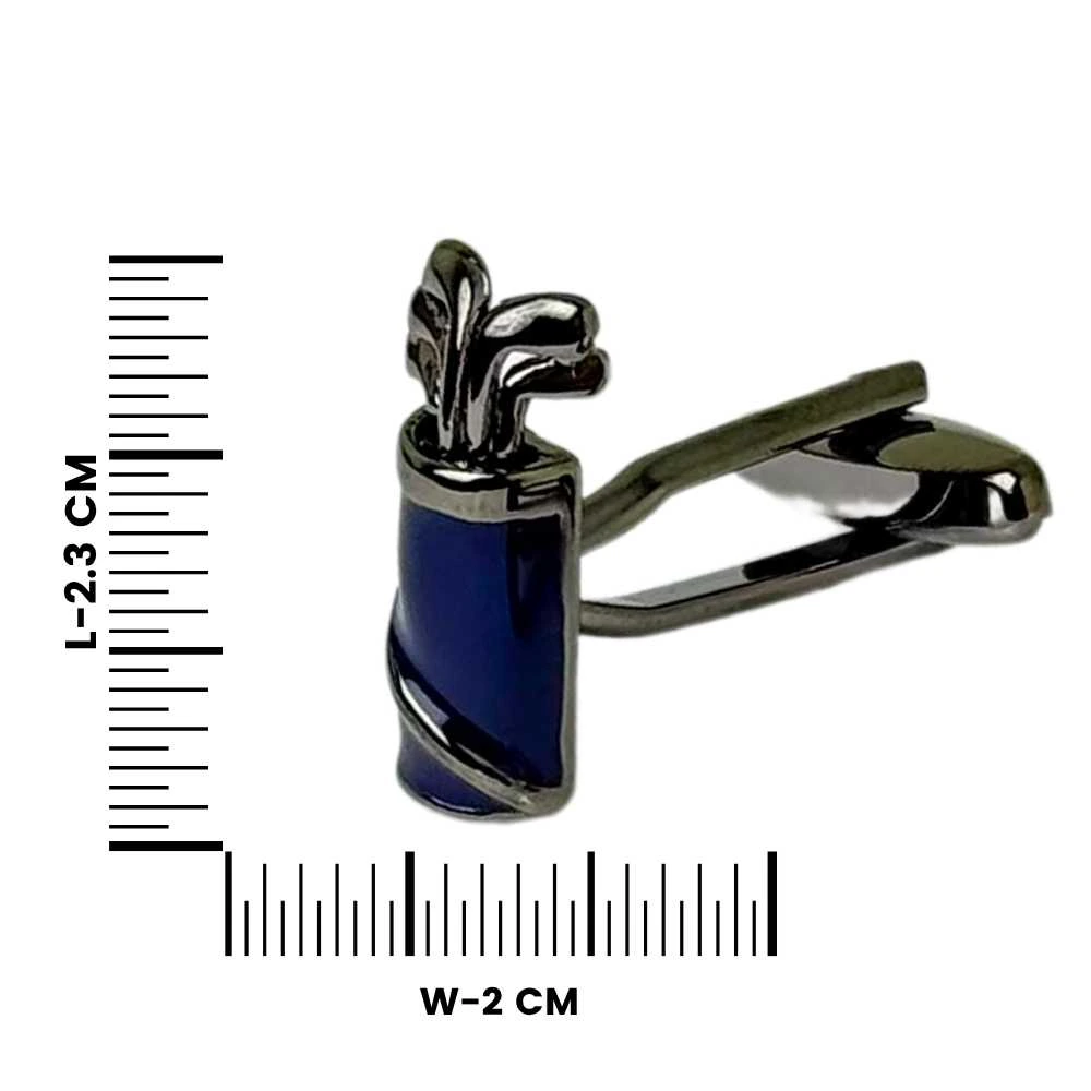 Blue Quirky Brass Cufflinks for Men