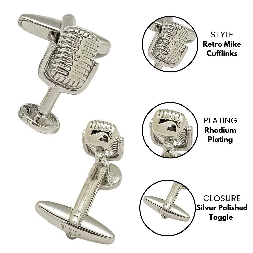 Silver Quirky Brass Cufflinks for Men