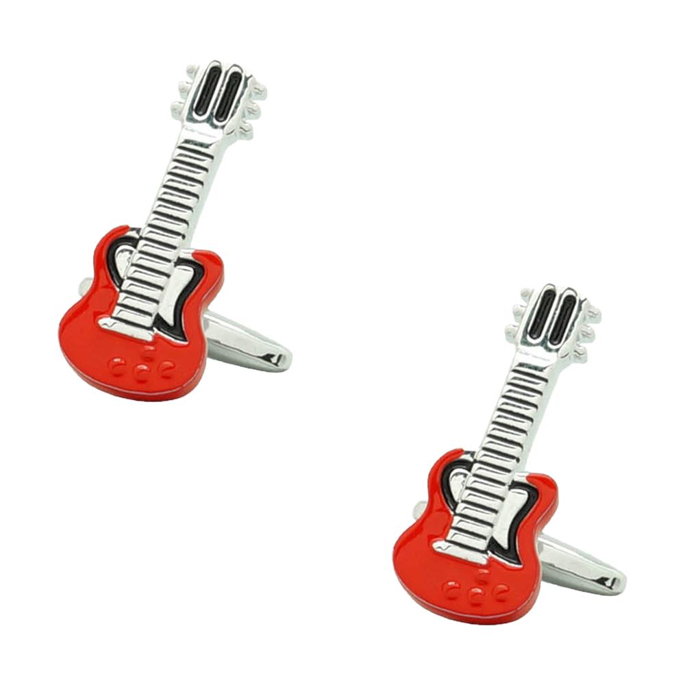 Red Quirky Brass Cufflinks for Men