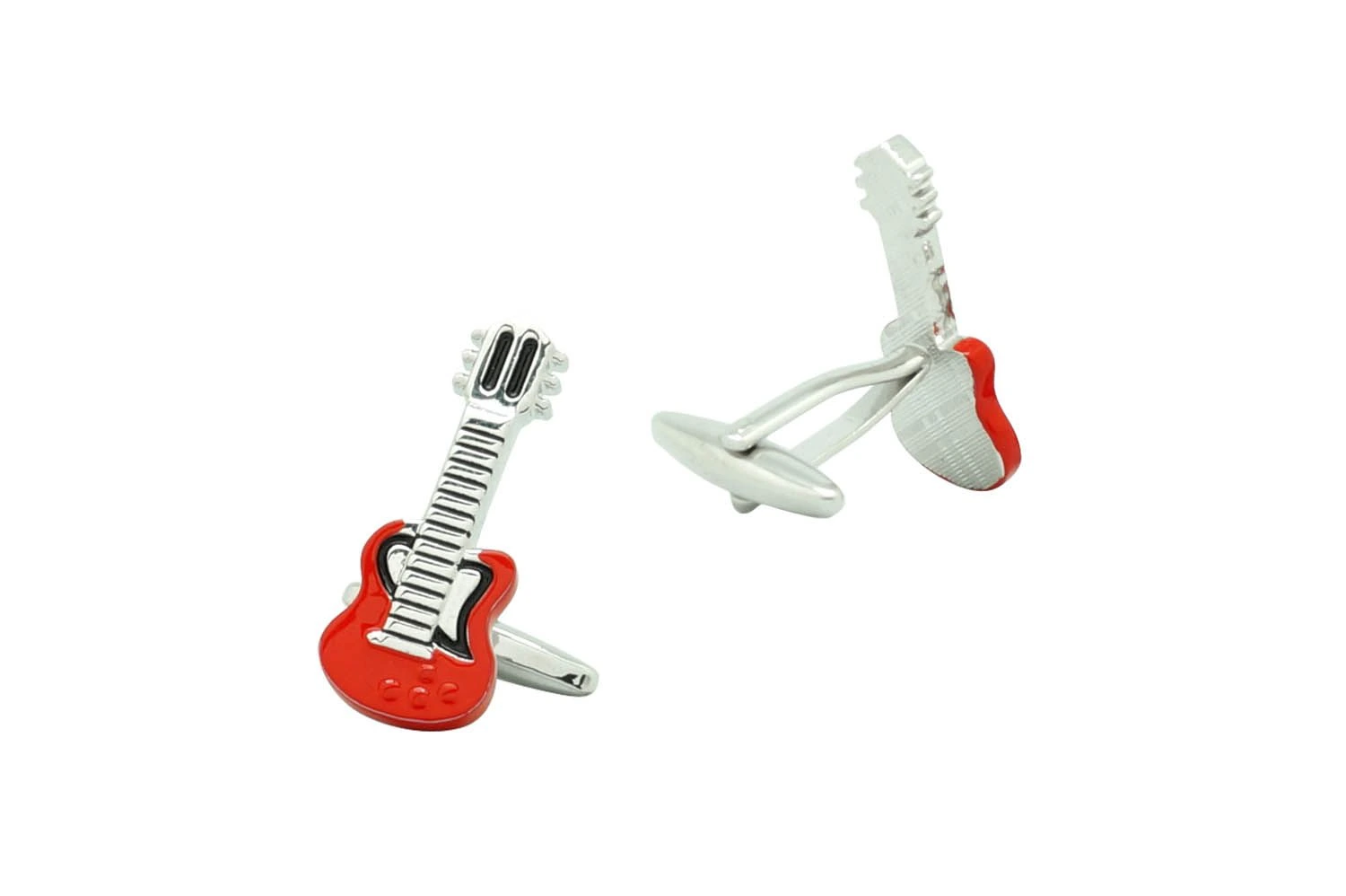 Red Quirky Brass Cufflinks for Men