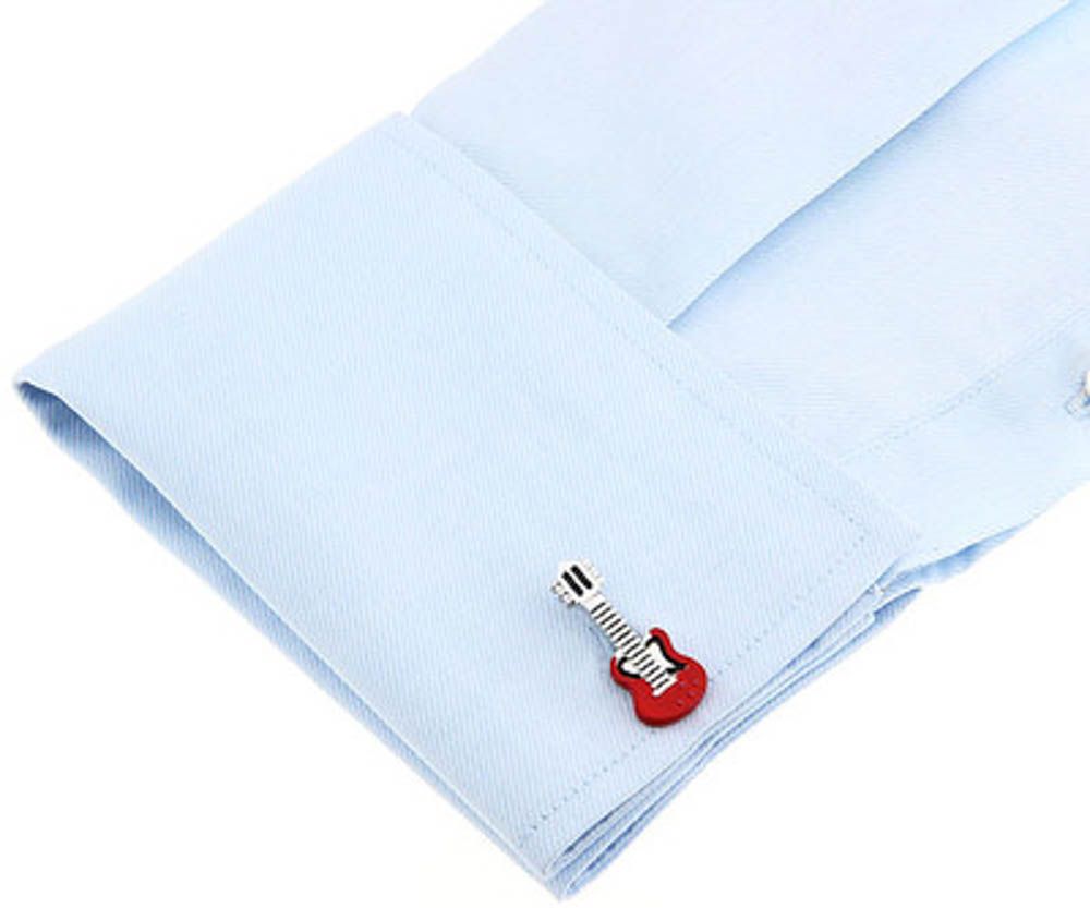 Red Quirky Brass Cufflinks for Men