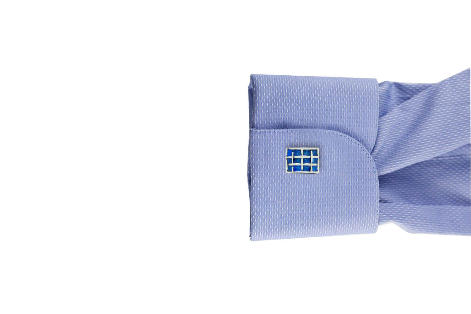 Blue Formal Brass Cufflinks for Men