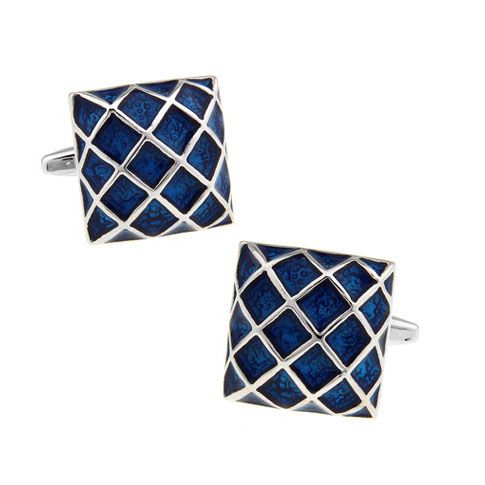 Blue Formal Brass Cufflinks for Men