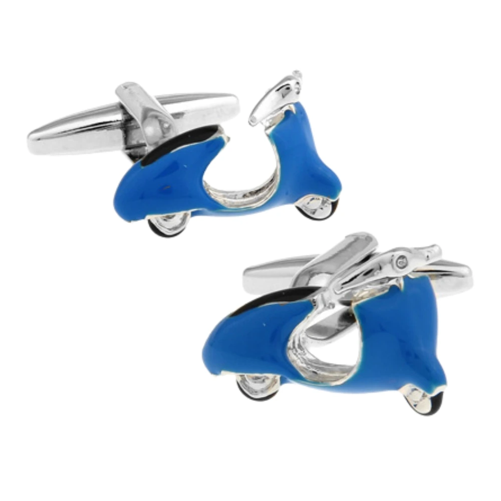 Blue Quirky Brass Cufflinks for Men