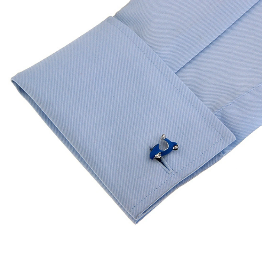 Blue Quirky Brass Cufflinks for Men