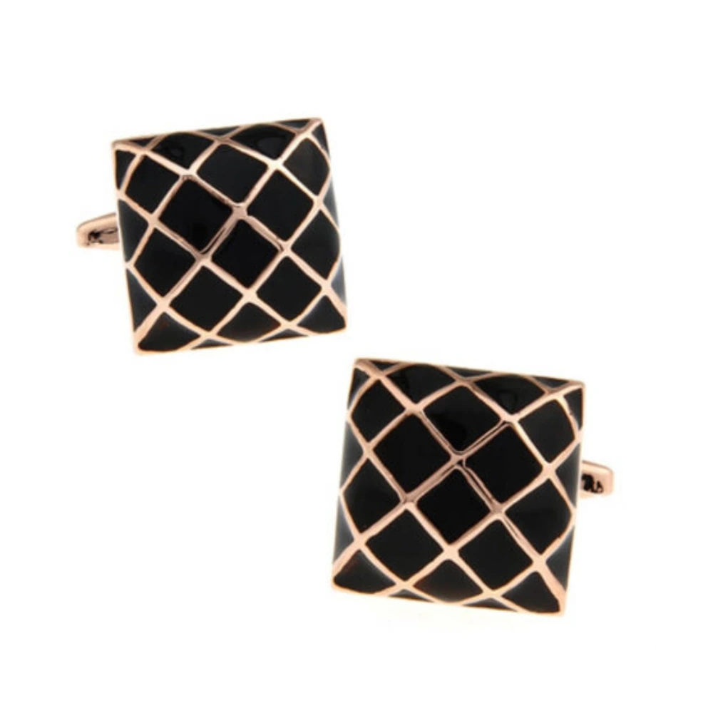 Rose Gold Formal Brass Cufflinks for Men
