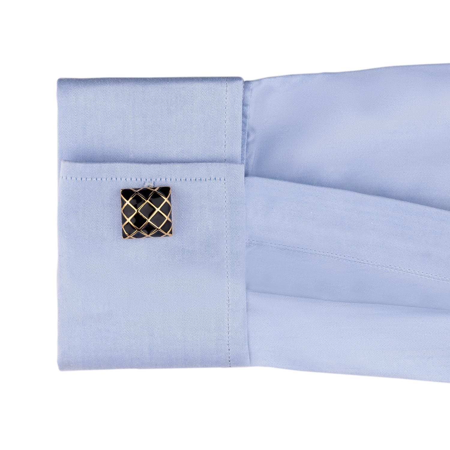 Gold Formal Brass Cufflinks for Men