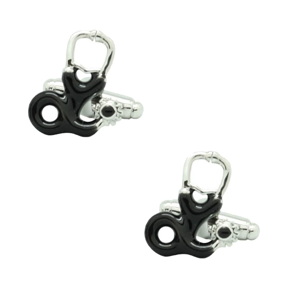 Black Quirky Brass Cufflinks for Men