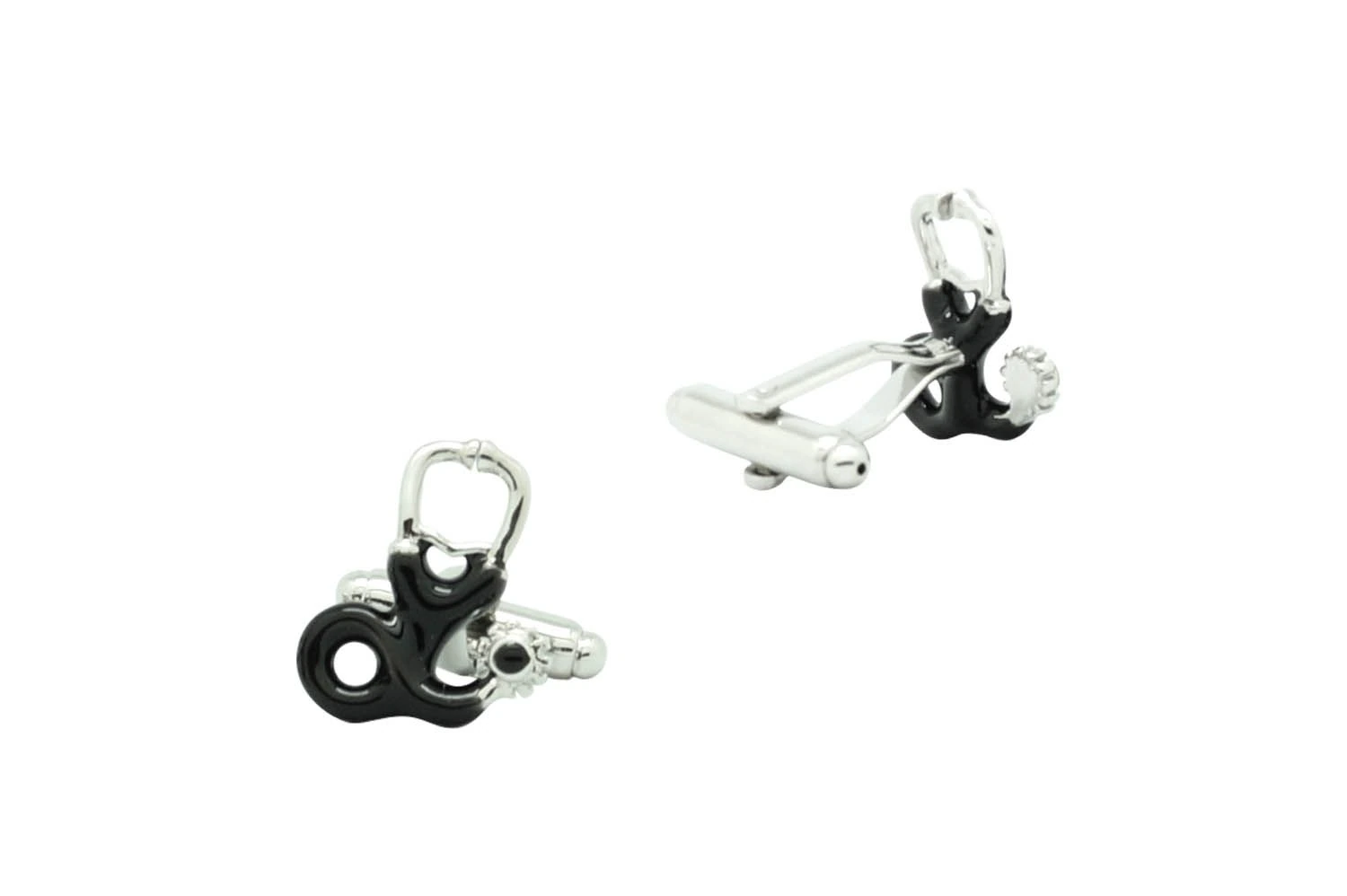 Black Quirky Brass Cufflinks for Men