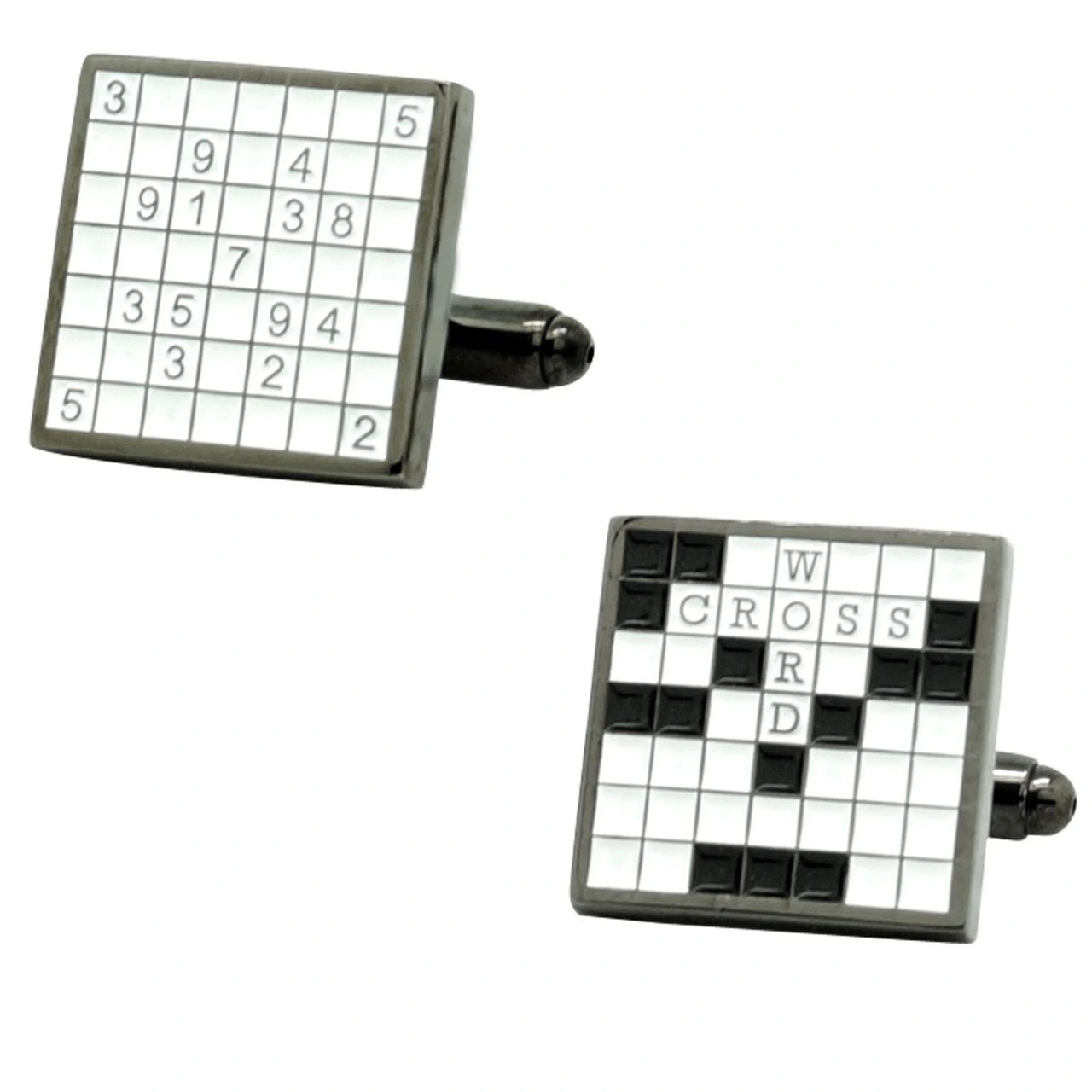 Silver Quirky Brass Cufflinks for Men
