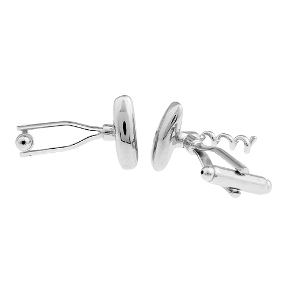 Silver Quirky Brass Cufflinks for Men