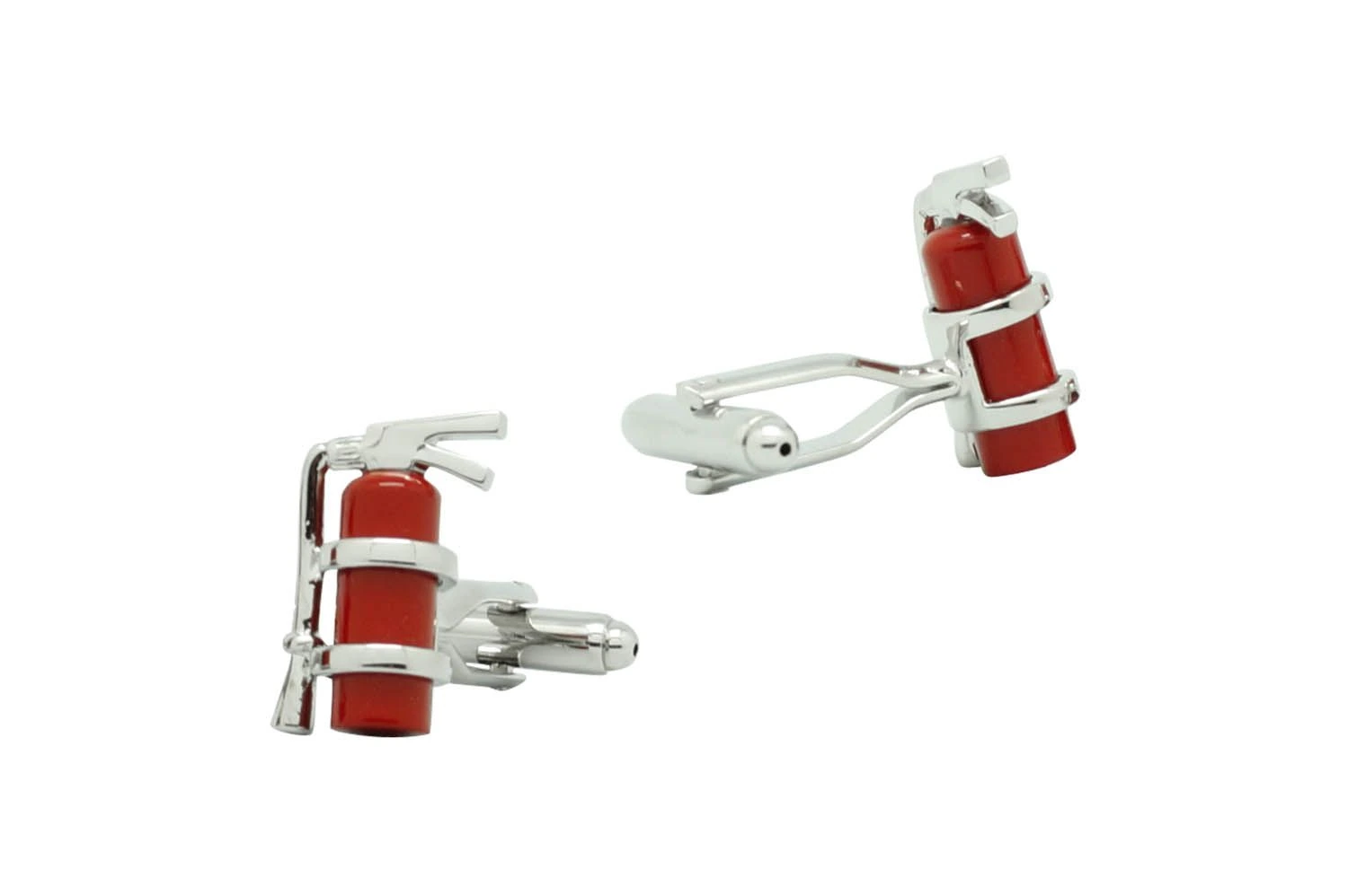 Red Quirky Brass Cufflinks for Men
