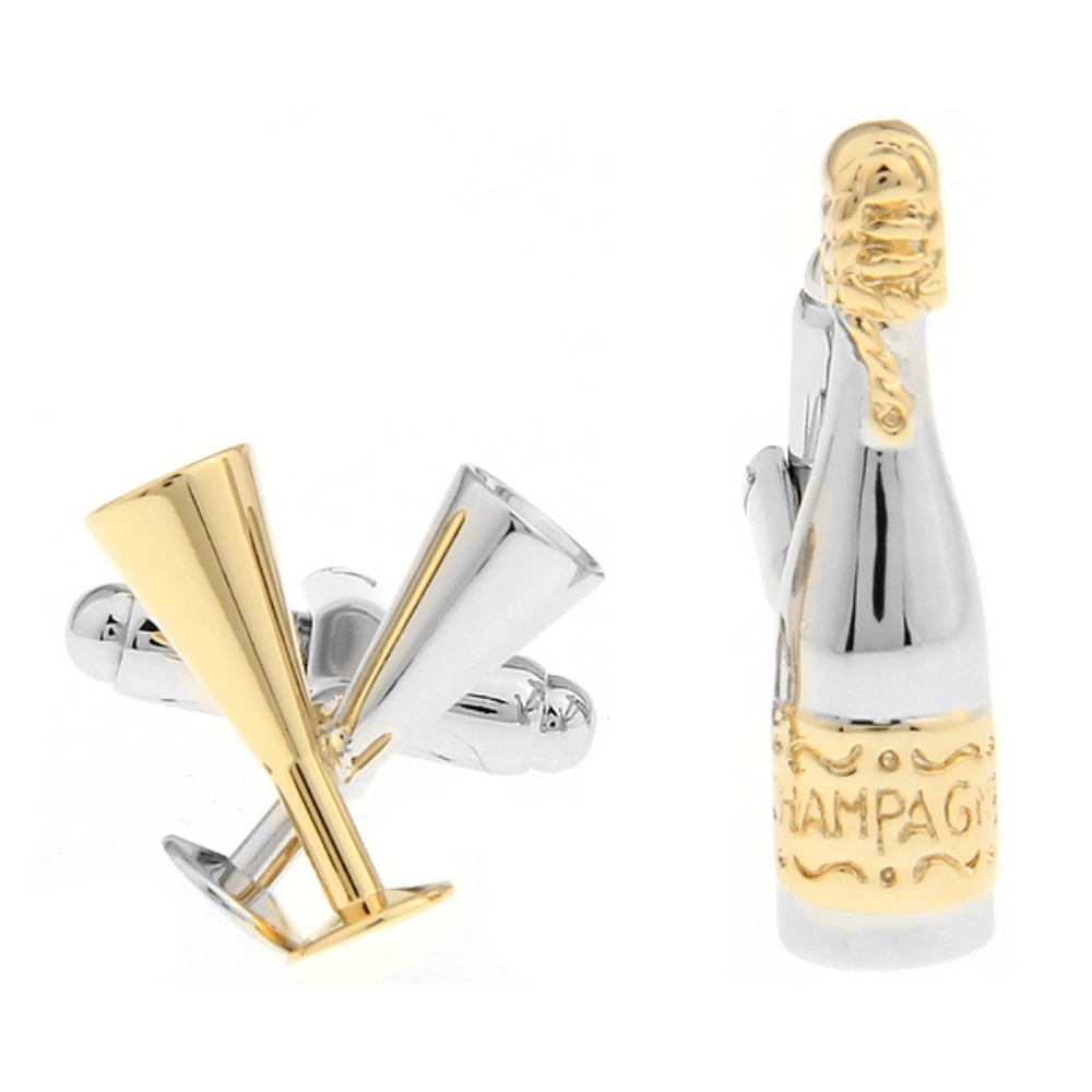 Gold Quirky Brass Cufflinks for Men