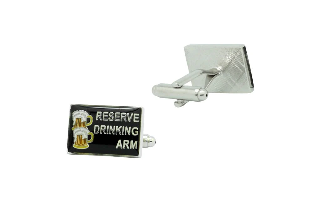 Black Quirky Brass Cufflinks for Men