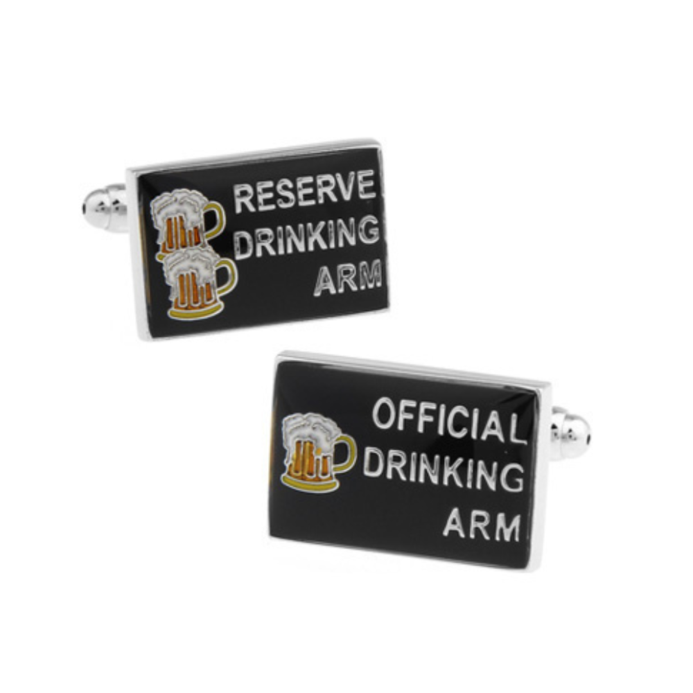 Black Quirky Brass Cufflinks for Men