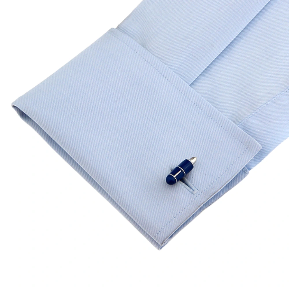 Blue Quirky Brass Cufflinks for Men