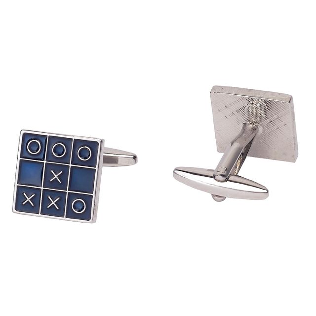 Navy Blue Quirky Brass Cufflinks for Men