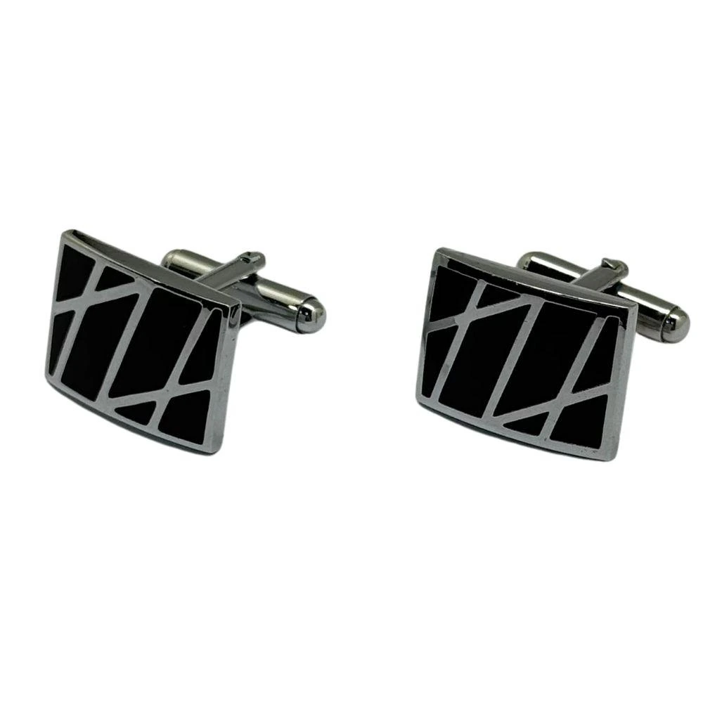 Black Formal Brass Cufflinks for Men