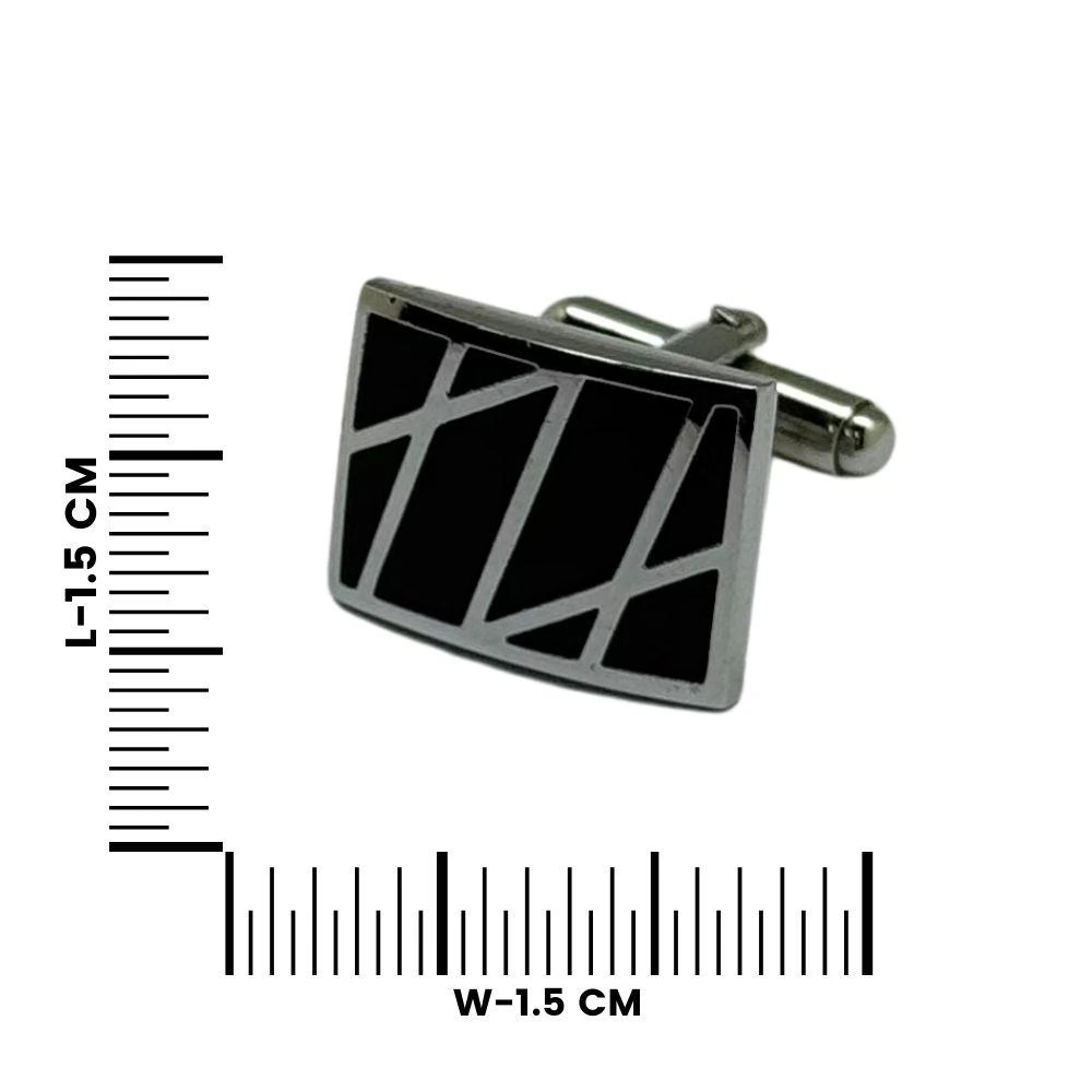 Black Formal Brass Cufflinks for Men