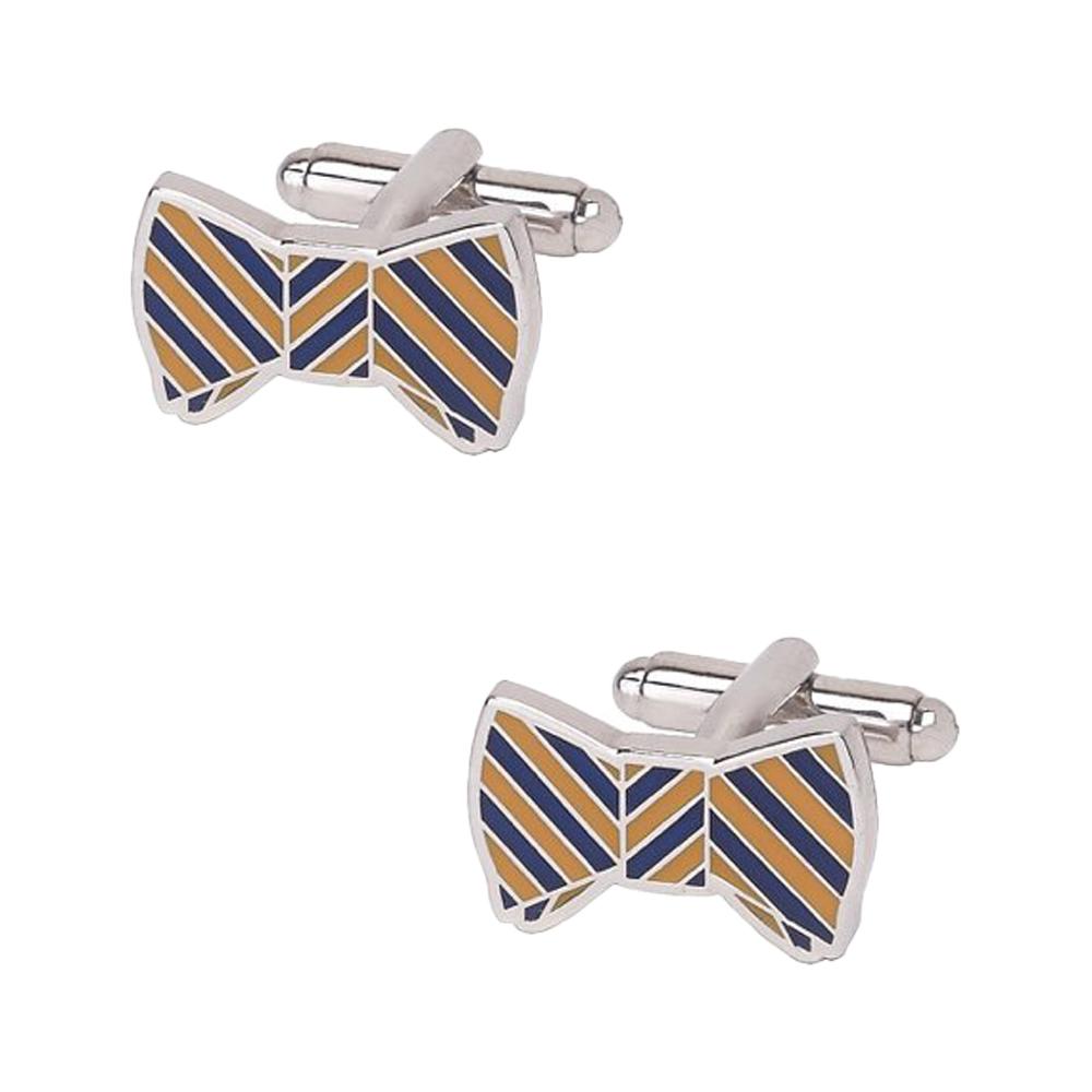 Yellow Quirky Brass Cufflinks for Men