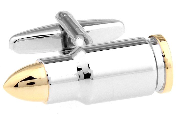 Silver Quirky Brass Cufflinks for Men