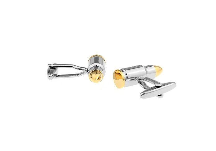 Silver Quirky Brass Cufflinks for Men