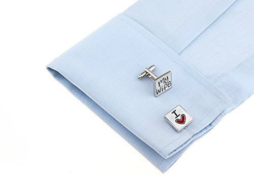 White Quirky Brass Cufflinks for Men