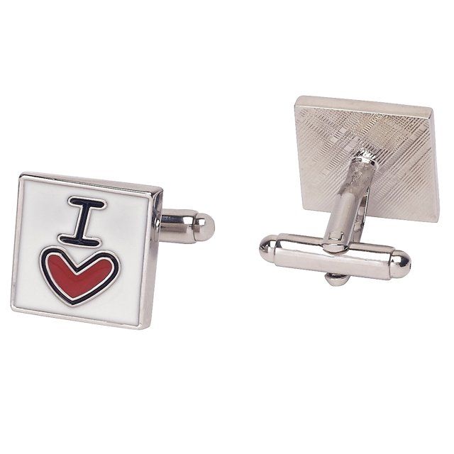 White Quirky Brass Cufflinks for Men