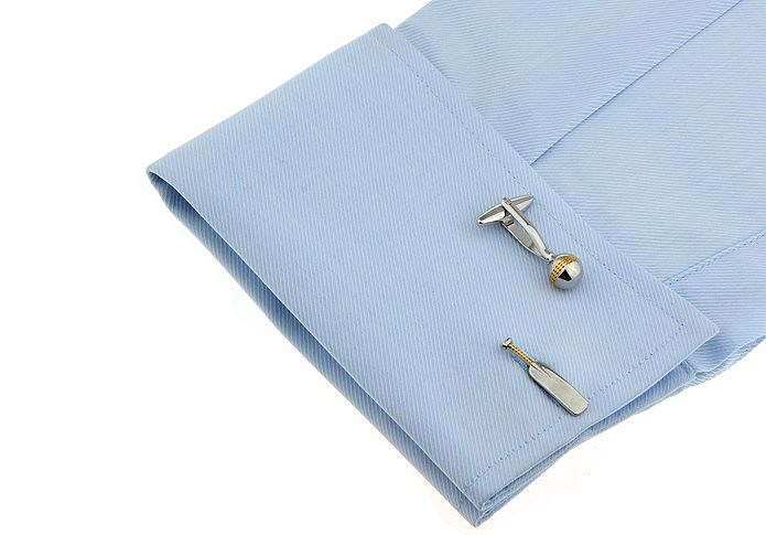 Silver Quirky Brass Cufflinks for Men