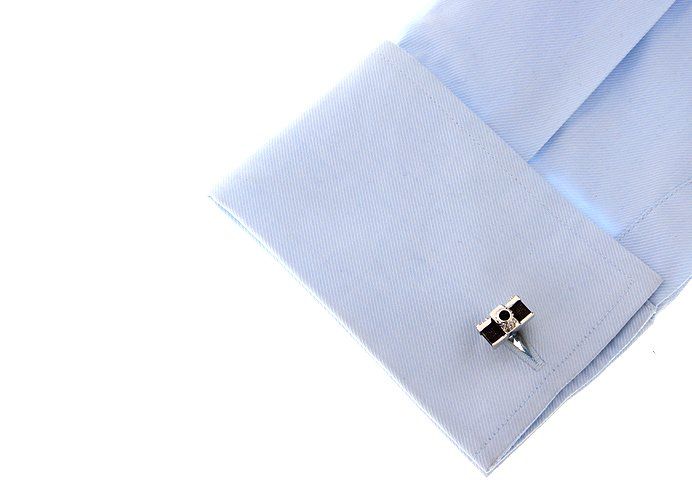 Black Quirky Brass Cufflinks for Men