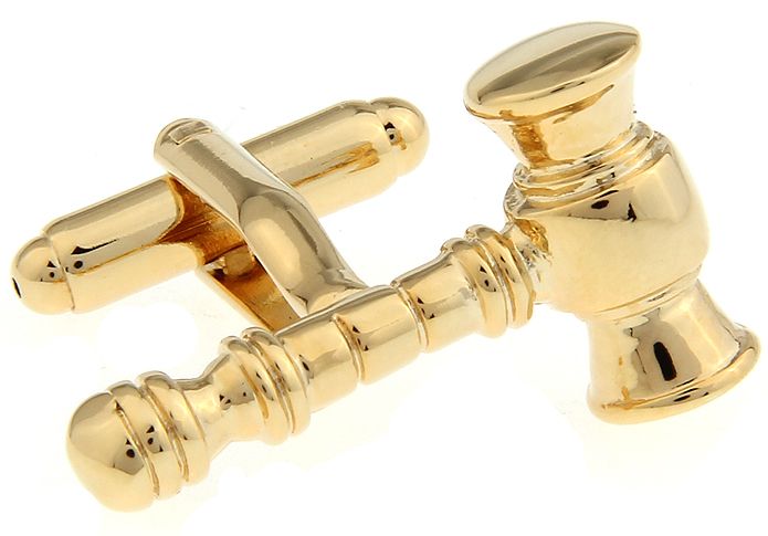 Gold Quirky Brass Cufflinks for Men