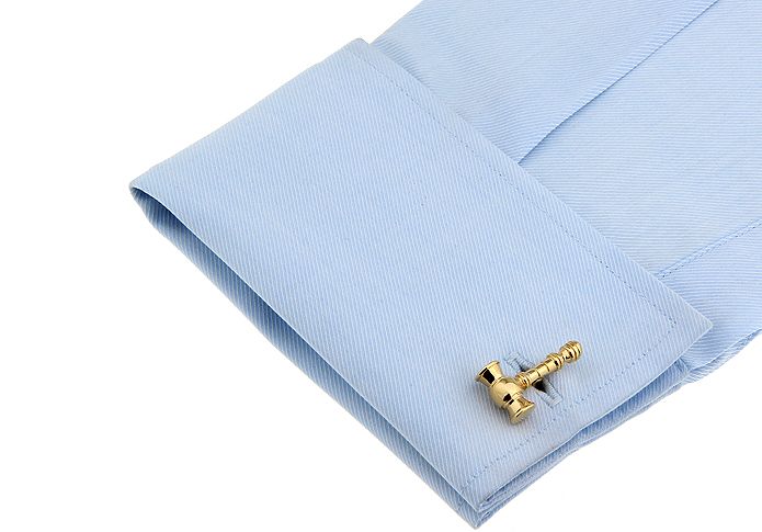 Gold Quirky Brass Cufflinks for Men