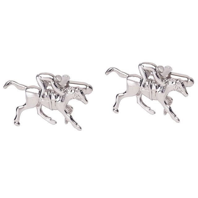 Silver Quirky Brass Cufflinks for Men