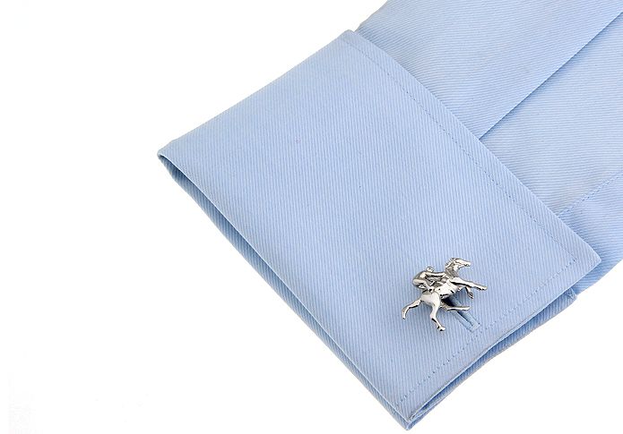 Silver Quirky Brass Cufflinks for Men