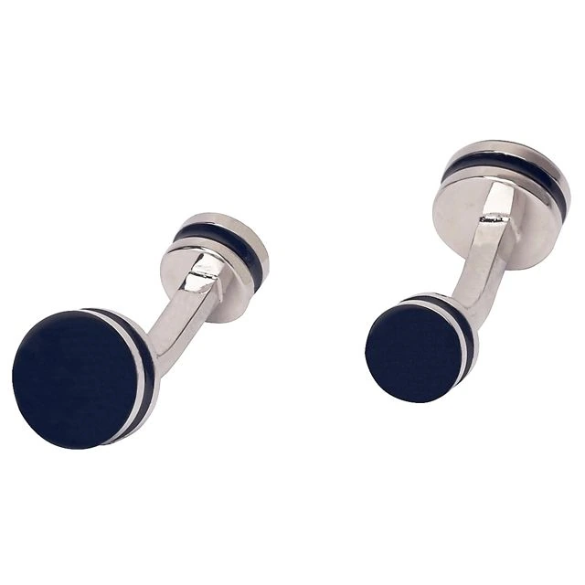 Black Formal Brass Cufflinks for Men