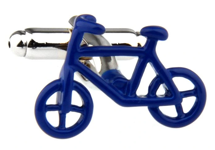 Blue Quirky Brass Cufflinks for Men