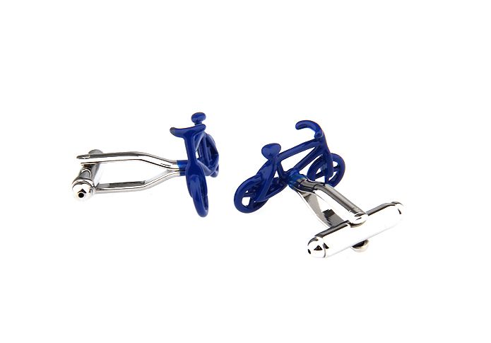 Blue Quirky Brass Cufflinks for Men