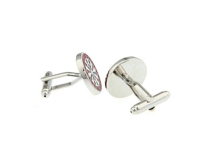 Red Quirky Brass Cufflinks for Men