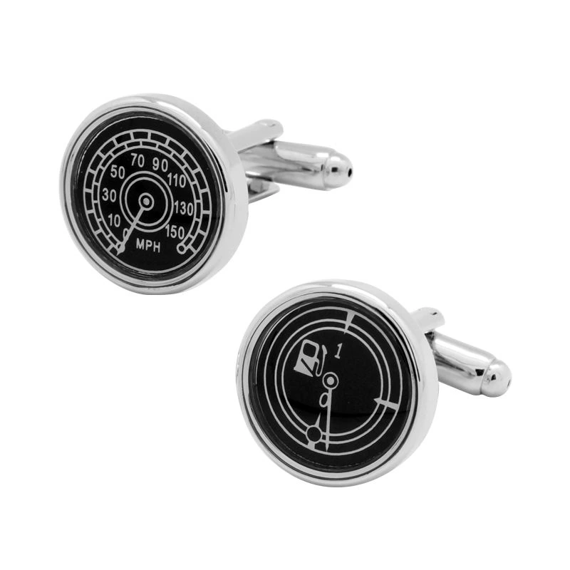 Black Formal Brass Cufflinks for Men