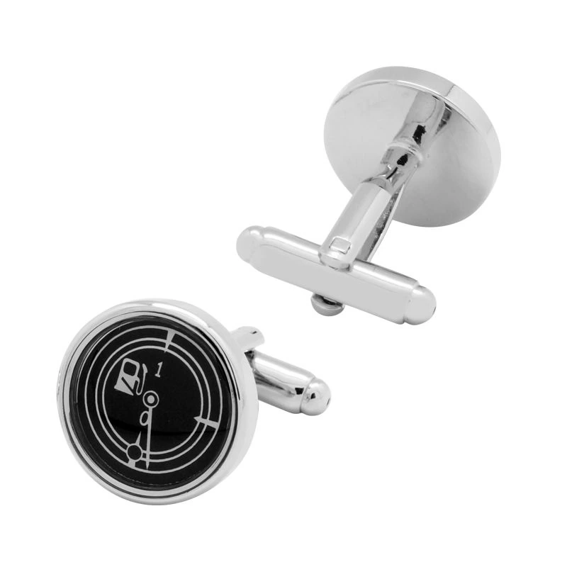 Black Formal Brass Cufflinks for Men