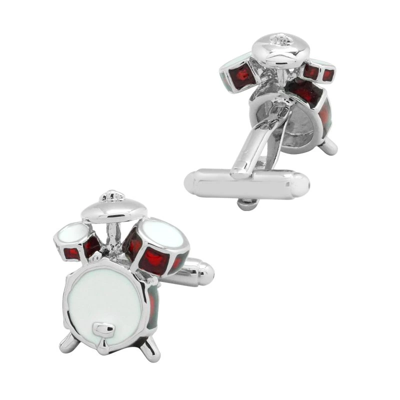 Red Quirky Brass Cufflinks for Men