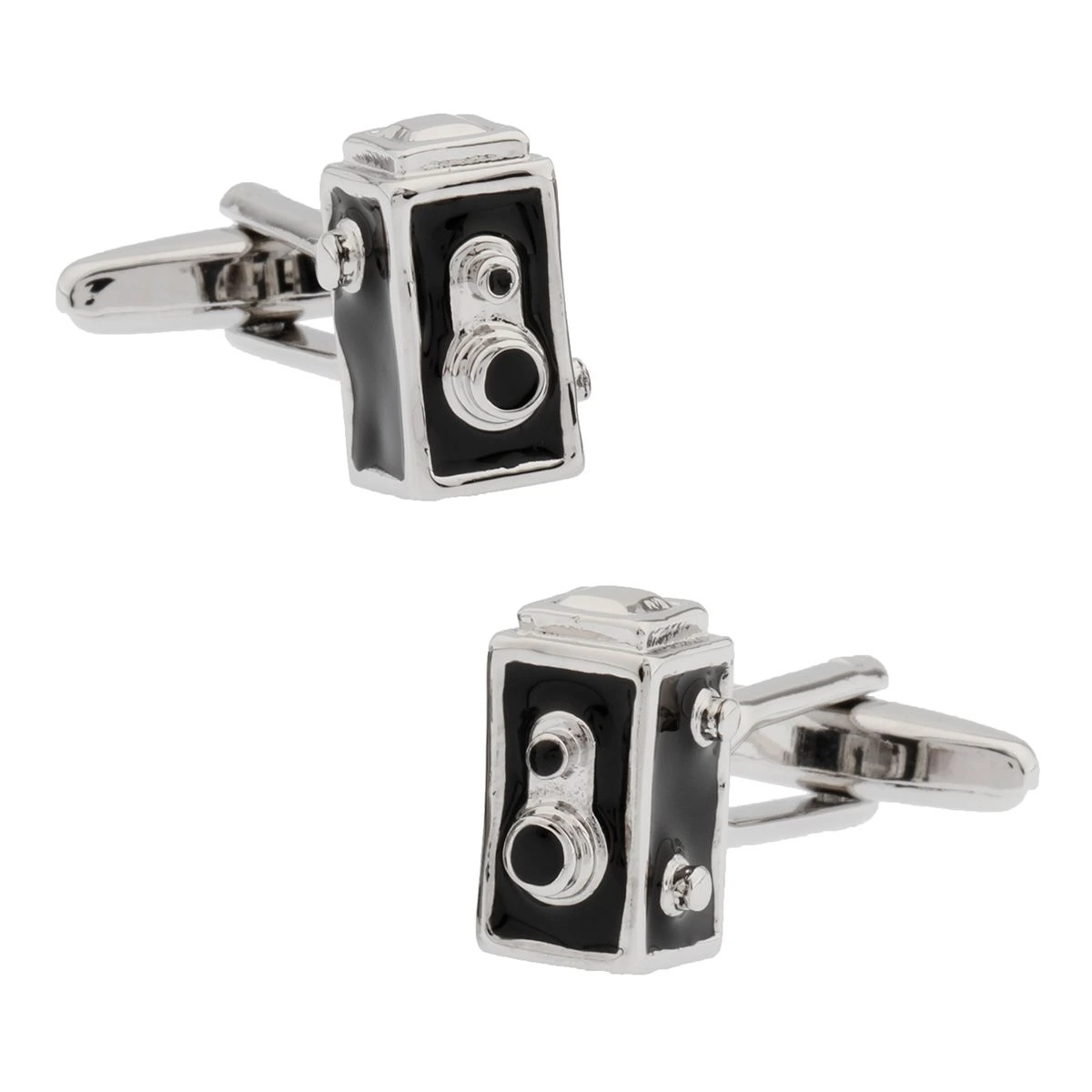 Black Quirky Brass Cufflinks for Men
