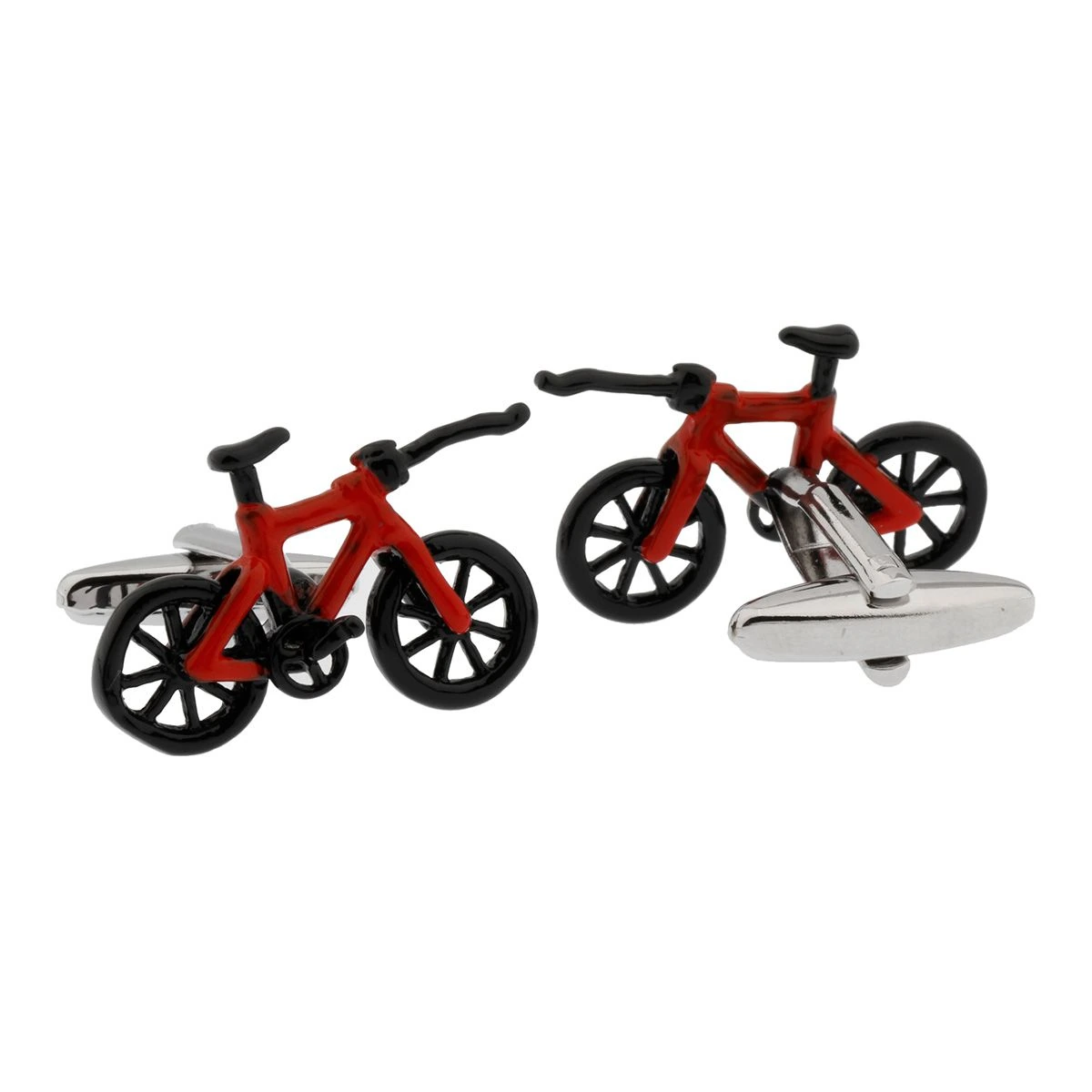Red Quirky Brass Cufflinks for Men