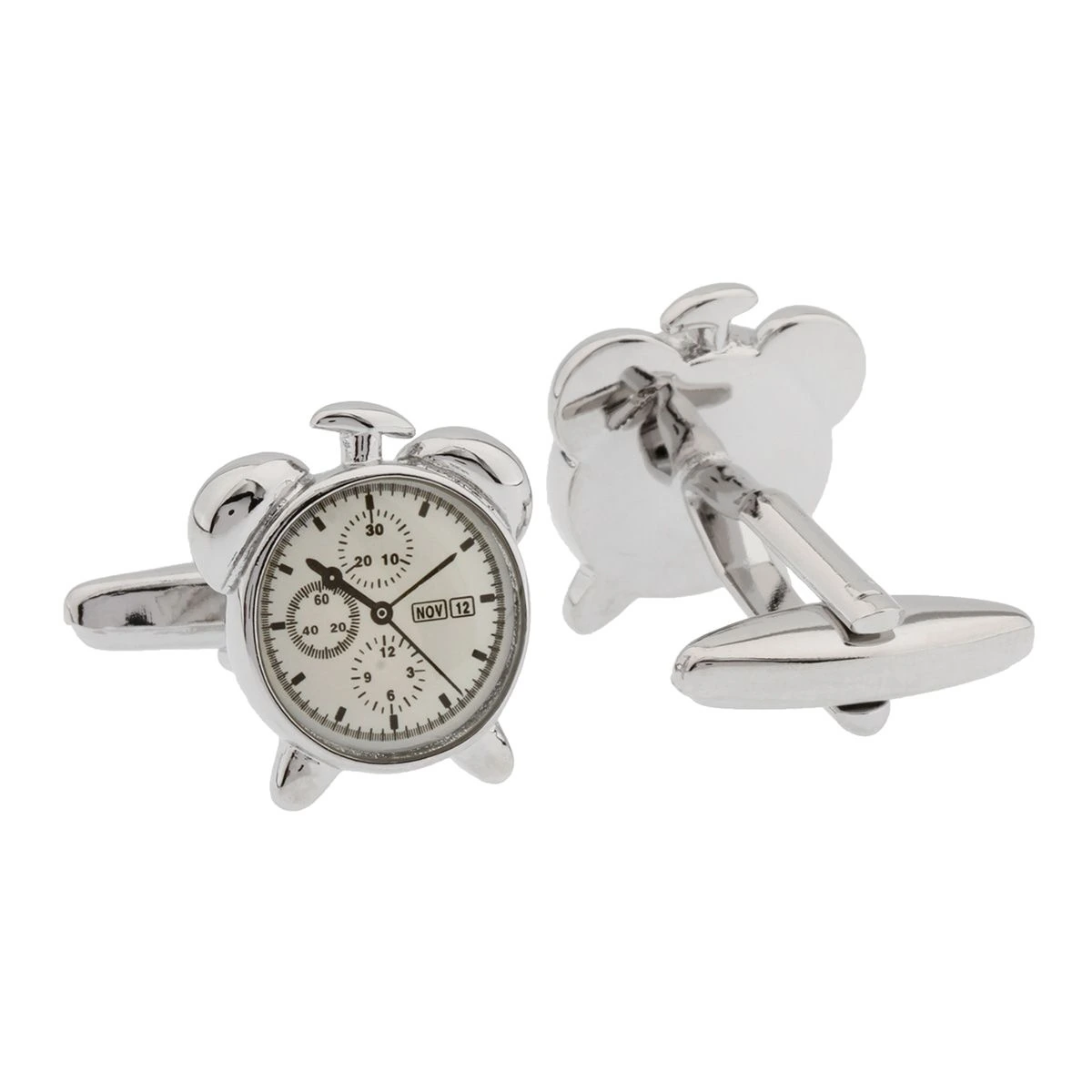 Silver Quirky Brass Cufflinks for Men